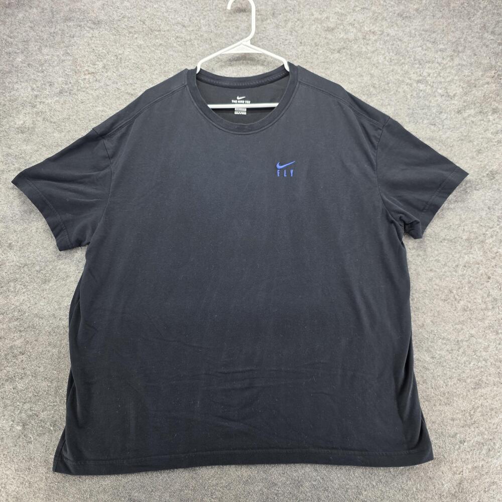 Nike Dri-FIT T-Shirt Womens 2XL Black Basic Crew Neck Moisture Wicking